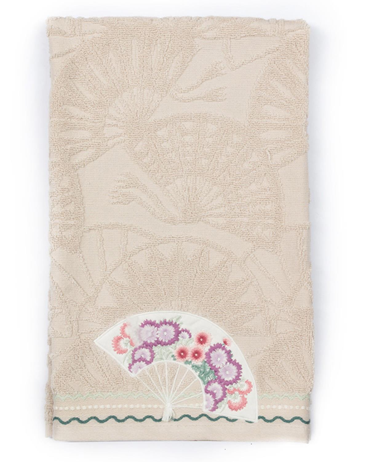Zen Кърпа За Лице С бродерия 50x80 см Светлобежов