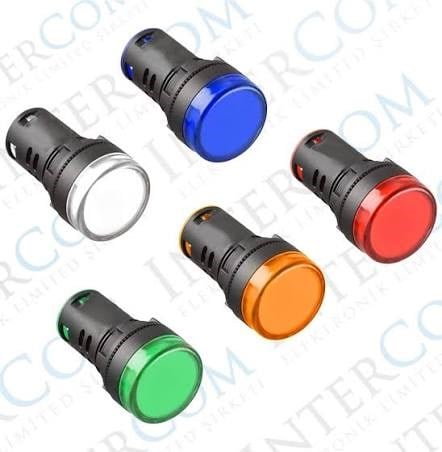 Elektrik MalzemeleriİnterkomIC-104A Geniş Işıklı Anahtar 6P ON-OFF | Işıklı Rocker SwitchAD22-22DS 22MM Sinyal Lambası
