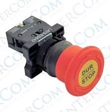 Elektrik MalzemeleriİnterkomIC-104A Geniş Işıklı Anahtar 6P ON-OFF | Işıklı Rocker SwitchLAY5-ES542 22mm Acil-Stop Bas-Çevir 40mm