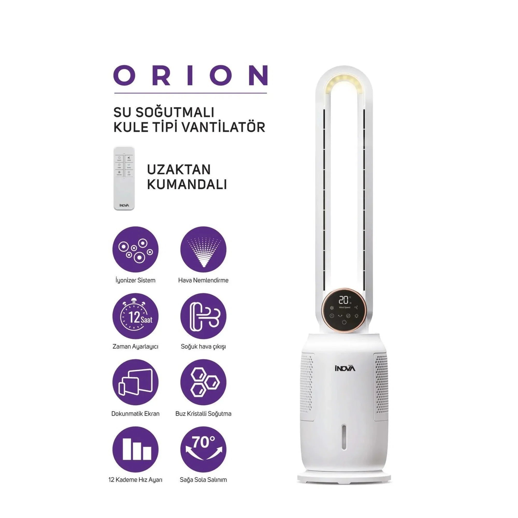 Isıtma & SoğutmaVagondaİnova Orıon Su Isıtmalı Kule Tip Kuman. Vantilatör