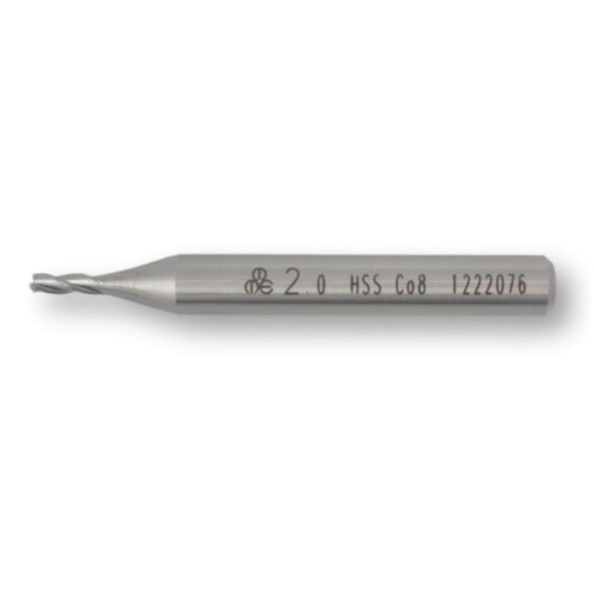 MTE HSSE SİLİNDİRİK PARMAK FREZE KISA DIN844 2 MM