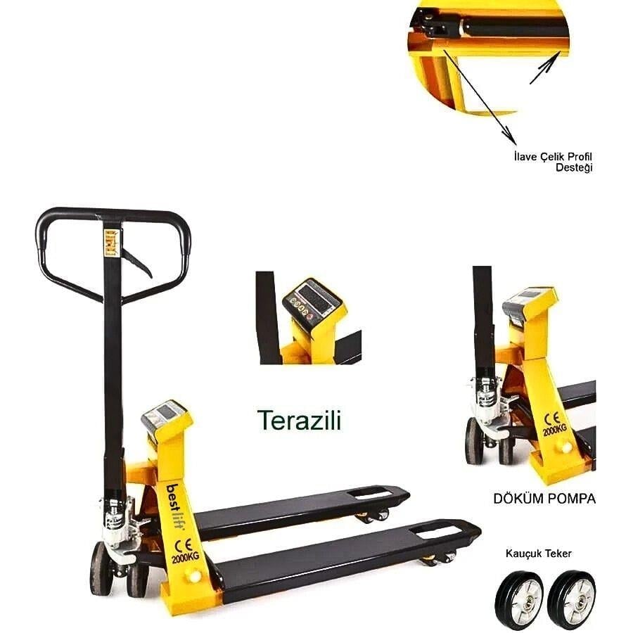 Yük Taşıma ve Kaldırma EkipmanlarıÇELİKBİLEK2 Ton Terazili Transpalet
