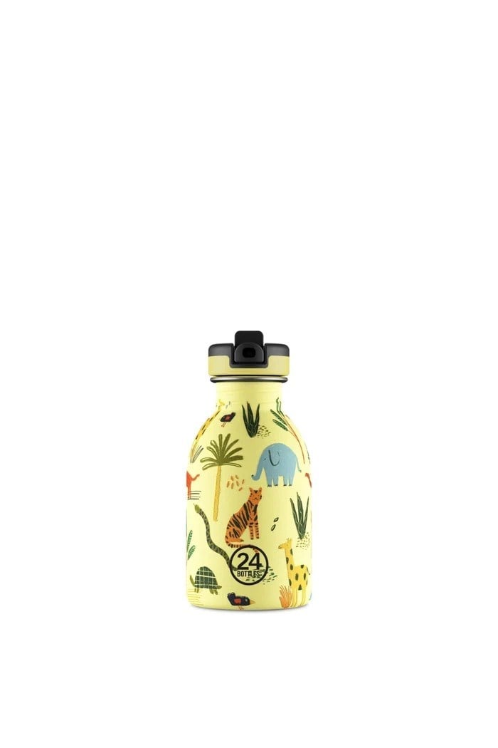 24Bottles Kids Bottle Paslanmaz Pipetli Çelik Çocuk Su Matarası 250 ml, Jungle Friends Kategorisiz 24Bottles
