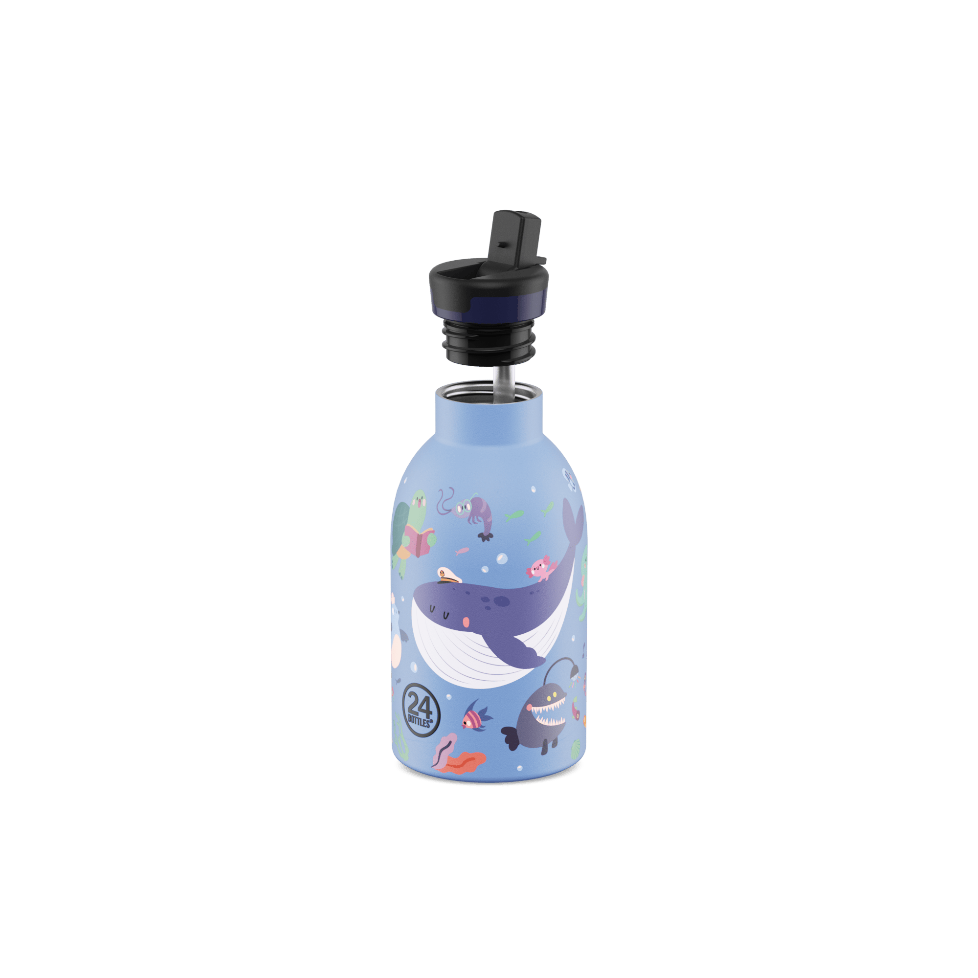 24Bottles Kids Bottle Pipetli Paslanmaz Çelik Termos 330 ml, Ocean Friends Kategorisiz 24Bottles