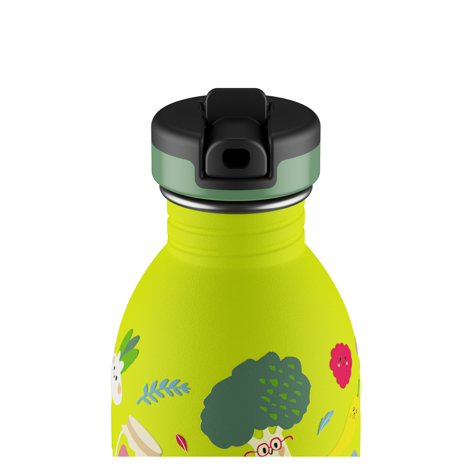 24Bottles Kids Bottle Pipetli Paslanmaz Çelik Çocuk Su Matarası 500 ml, Veggie Friends Kategorisiz 24Bottles