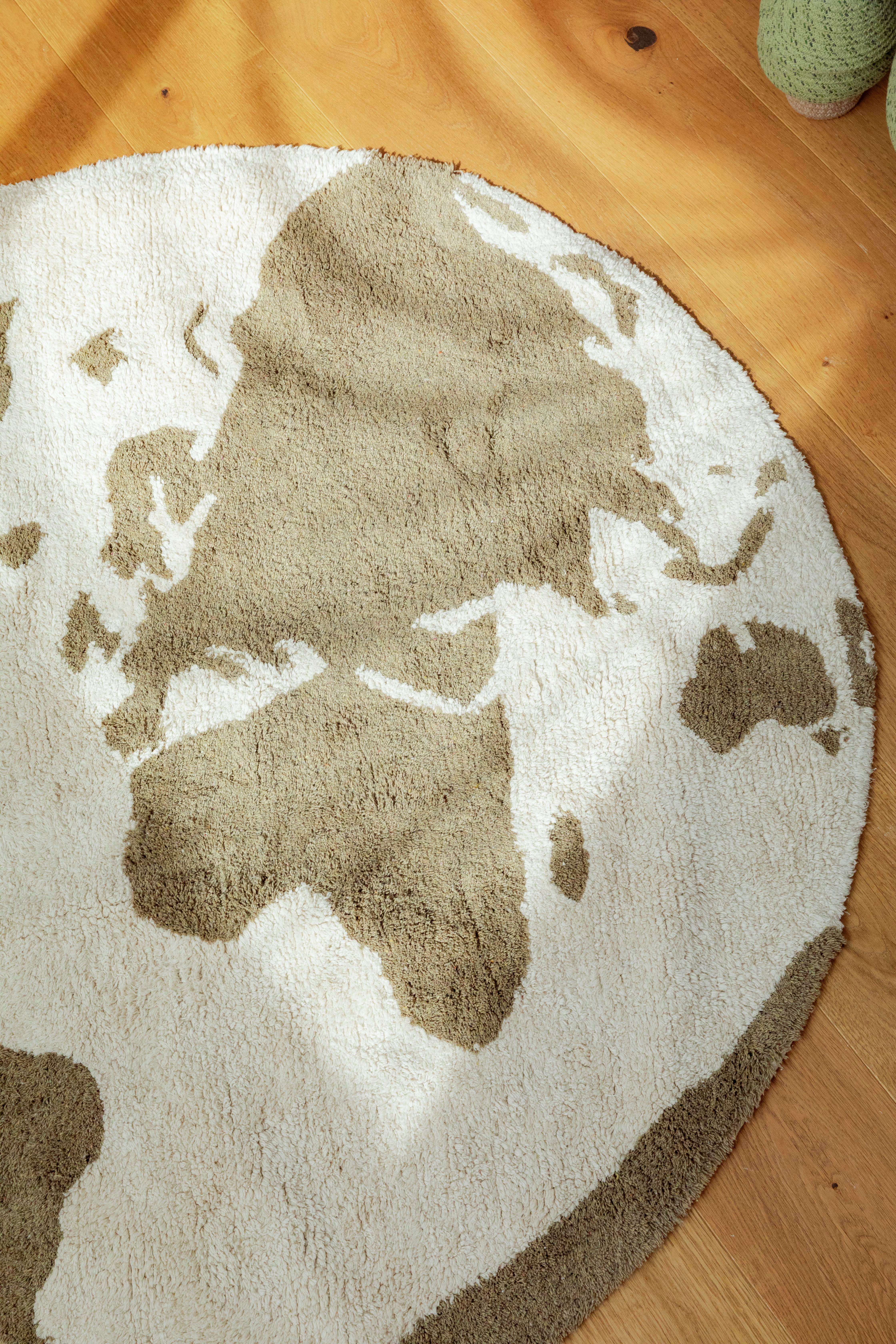 Lorena Canals Çocuk Odası Halısı, World Map Rugcycled Kategorisiz Lorena Canals