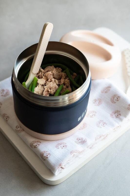 500 ml Paslanmaz Çelik Yiyecek Termosu (light pink/dark blue) Beslenme Beaba