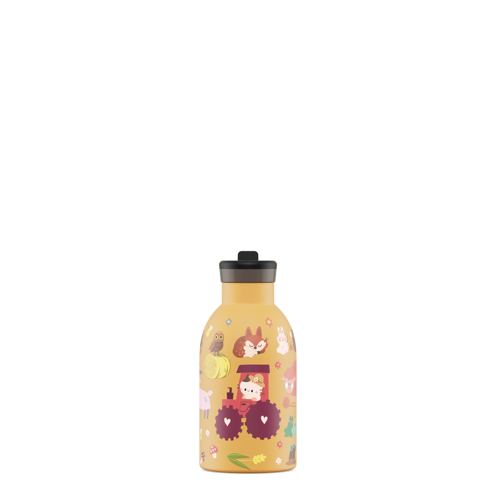 24Bottles Kids Bottle Pipetli Paslanmaz Çelik Termos 330 ml, Farm Friends Kategorisiz 24Bottles