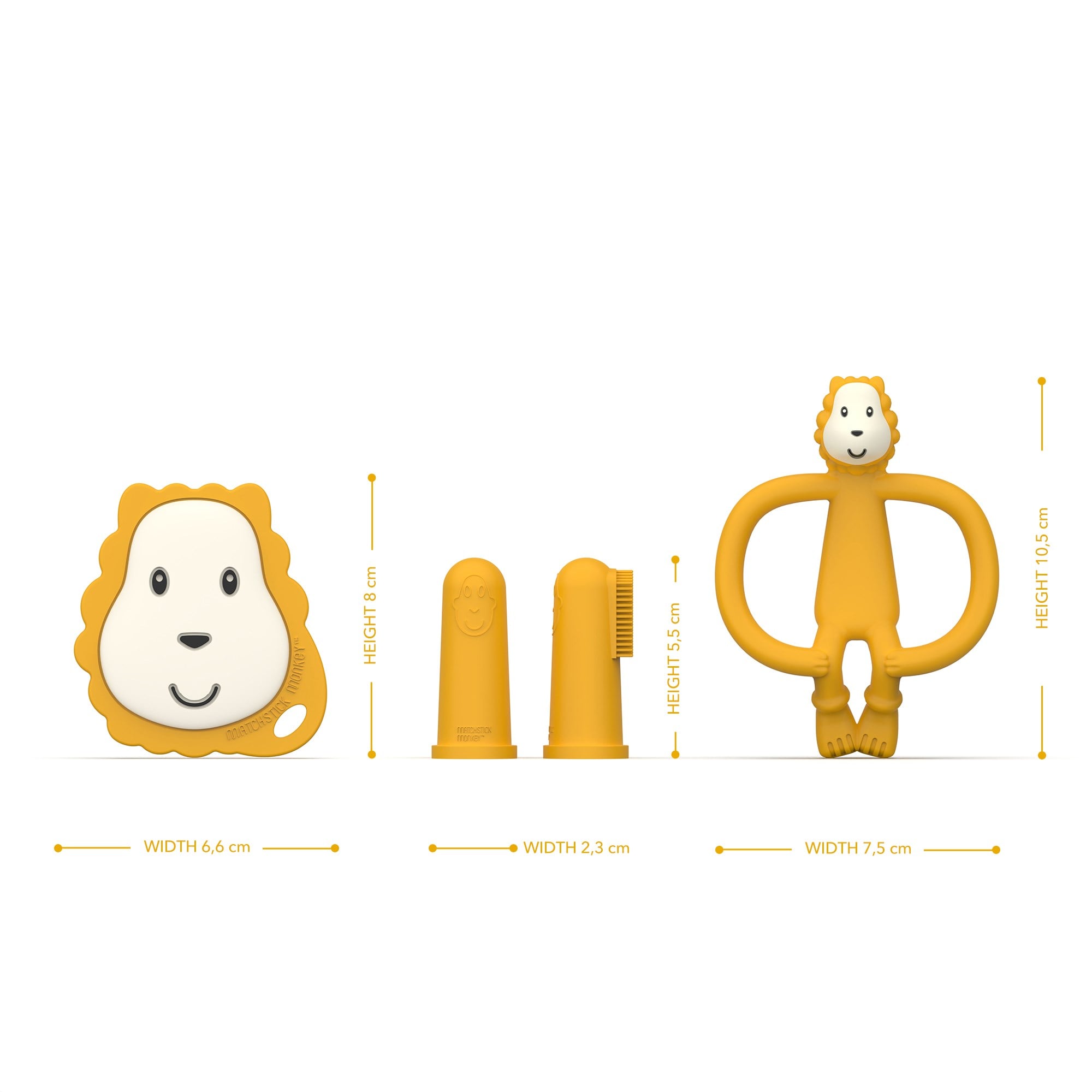 Matchstick Monkey ''İlk Dislerim'' Silikon Diş Kaşıyıcı Baslangic Seti, Lion Kategorisiz Matchstick Monkey
