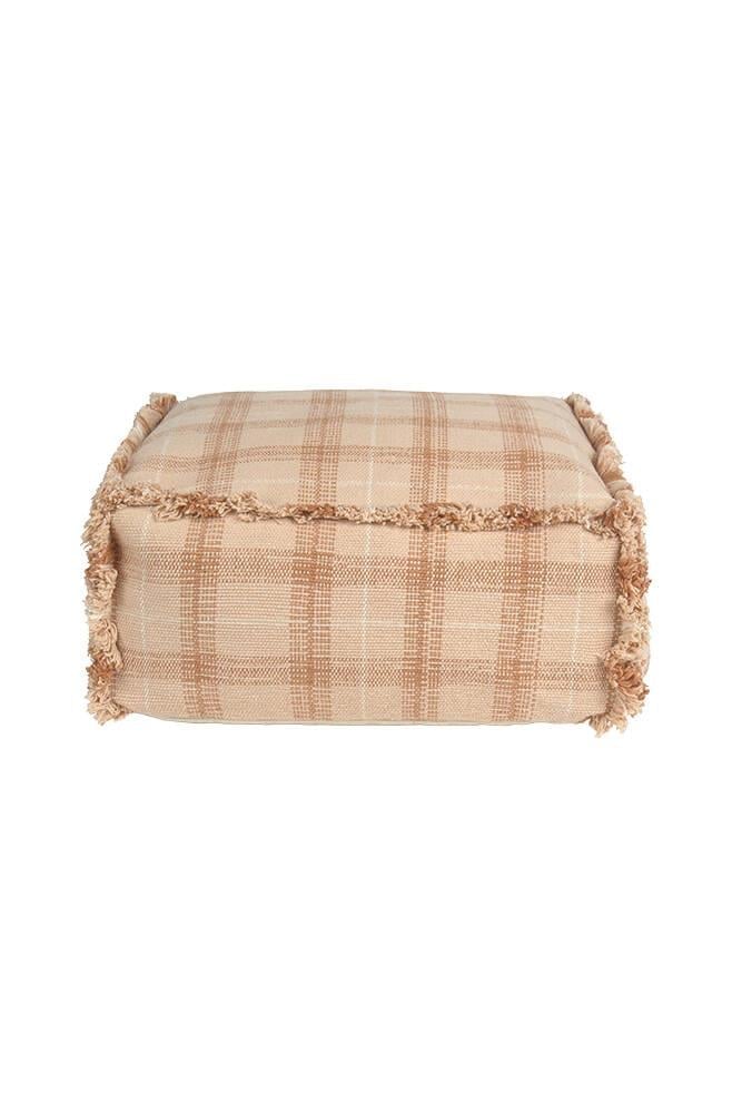 Lorena Canals Çocuk Odası Pufu, Tartan Pouf Rose Kategorisiz Lorena Canals