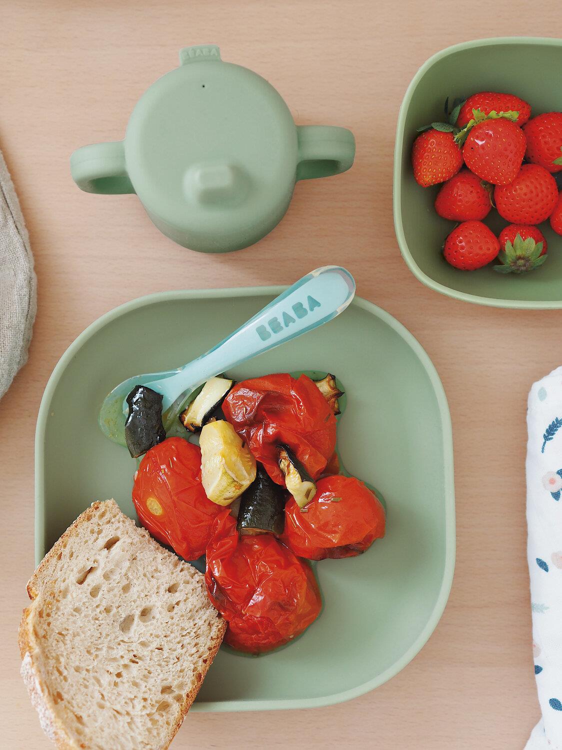 Vakumlu Silikon Tabak, Sage Green Kategorisiz Beaba