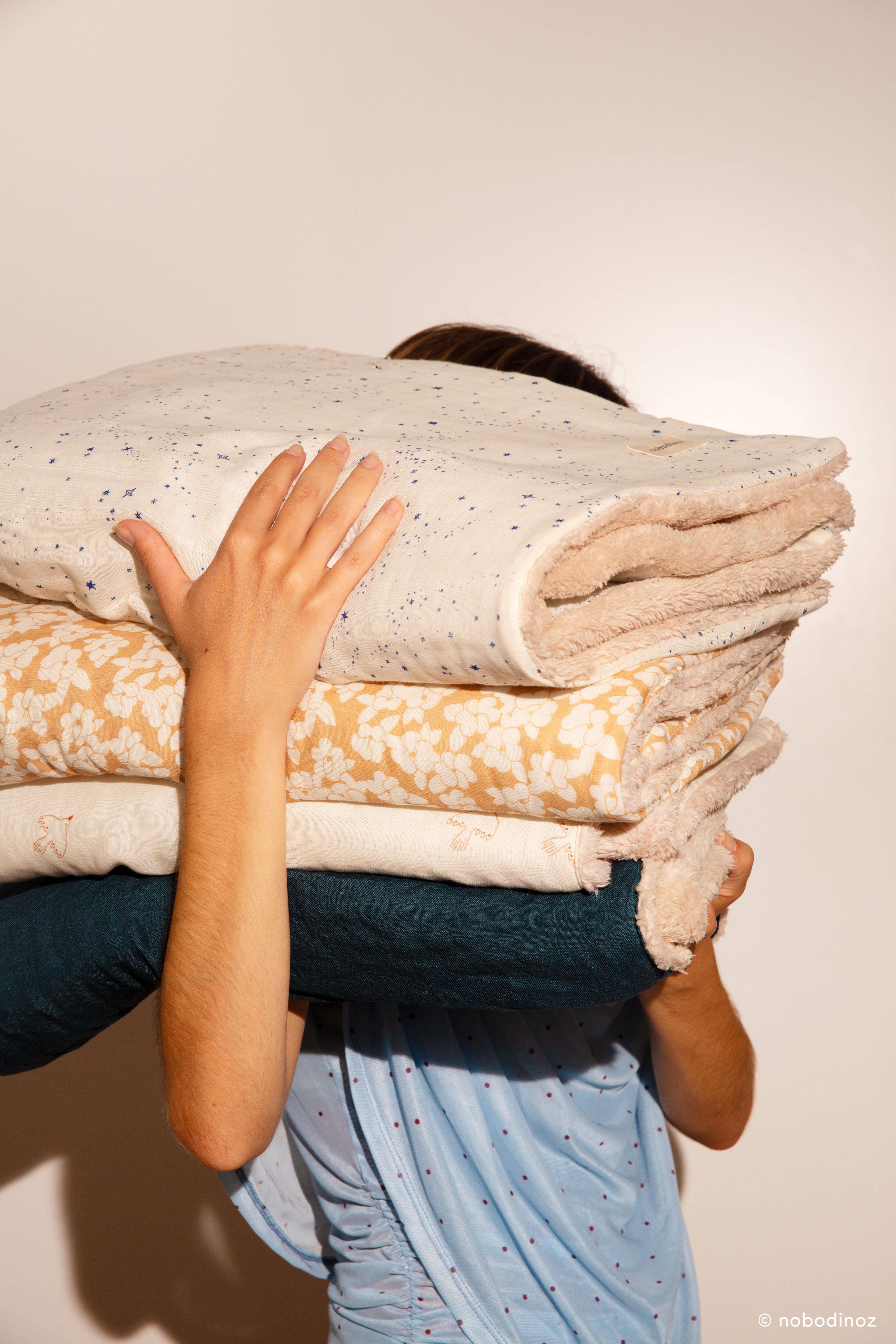 Nobodinoz Wabi Sabi Bebek Battaniye, Brown Hoshi Birds Kategorisiz NOBODINOZ