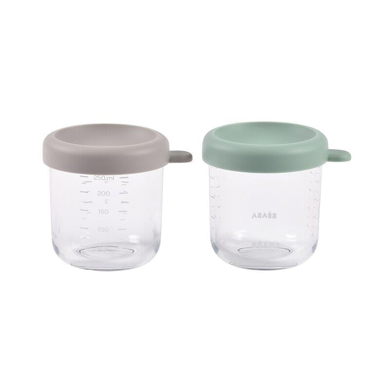 Bebek cam mama kavanozu 2li set, 250 ml Sage green / 250 ml Gazelle Kategorisiz Beaba