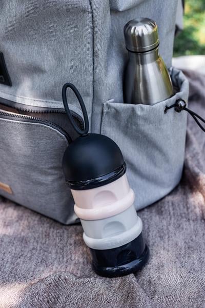 3 Katmanlı Süt Tozu Kutusu ve Atıştırmalık Kabı (Dark blue + Grey + Pink) Beslenme Beaba