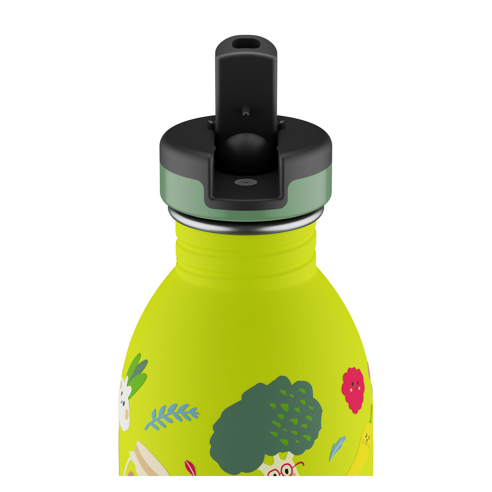 24Bottles Kids Bottle Pipetli Paslanmaz Çelik Çocuk Su Matarası 500 ml, Veggie Friends Kategorisiz 24Bottles