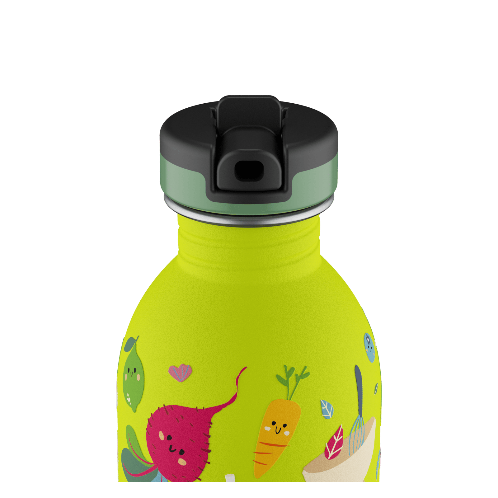 24Bottles Kids Bottle Pipetli Paslanmaz Çelik Çocuk Su Matarası 250 ml, Veggie Friends Kategorisiz 24Bottles