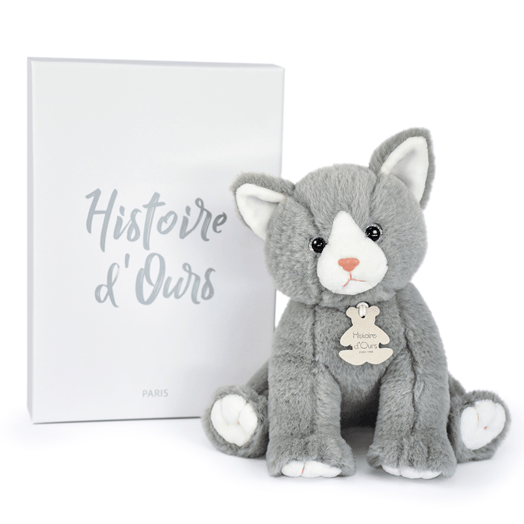 Doudou Oyuncak, Gri Yavru Kedi 18 cm Kategorisiz DouDou