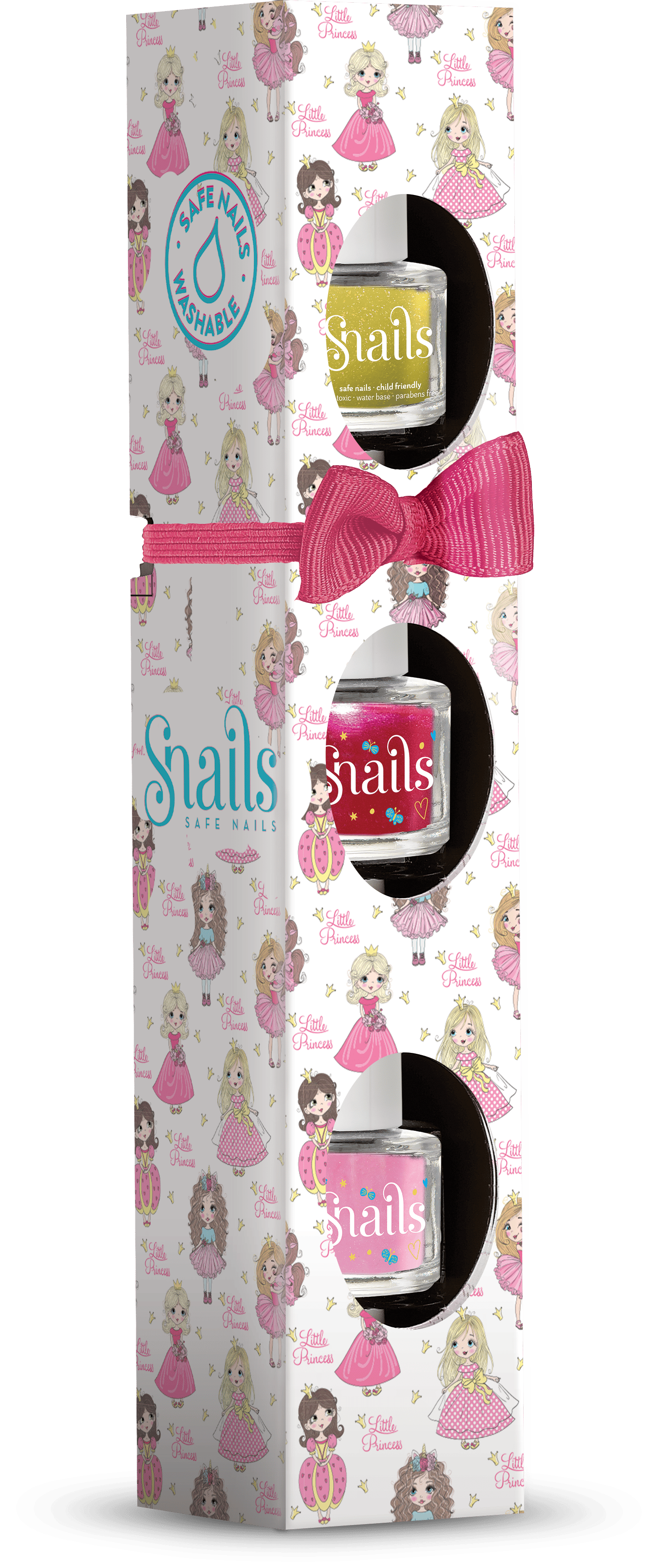 3'lü Su Bazlı Oje - Little Princess (Prince Frog-Tropical Islands-Toothfairy) Oje & Ruj Snails