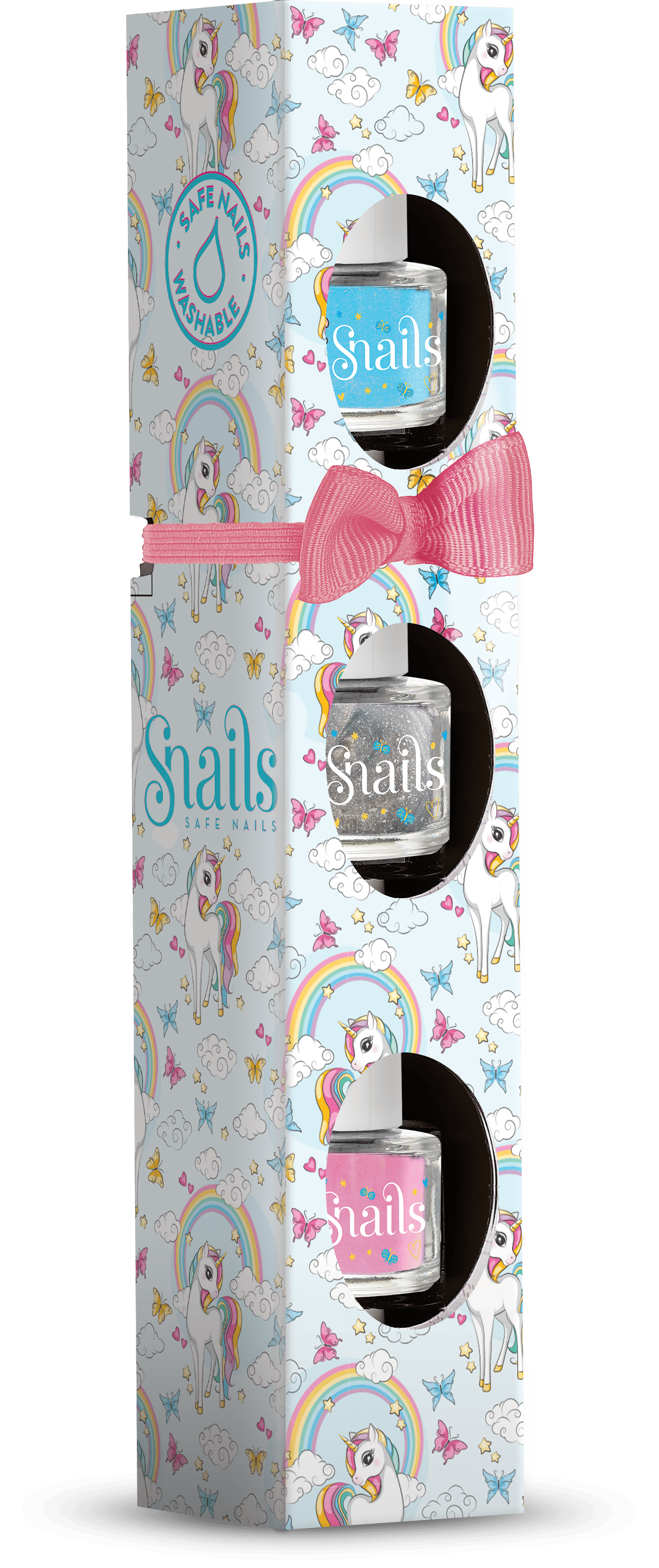 3'lü Su Bazlı Oje - Rainbow Unicorn (Baby Cloud-Toothfairy-Silvermist) Oje & Ruj Snails