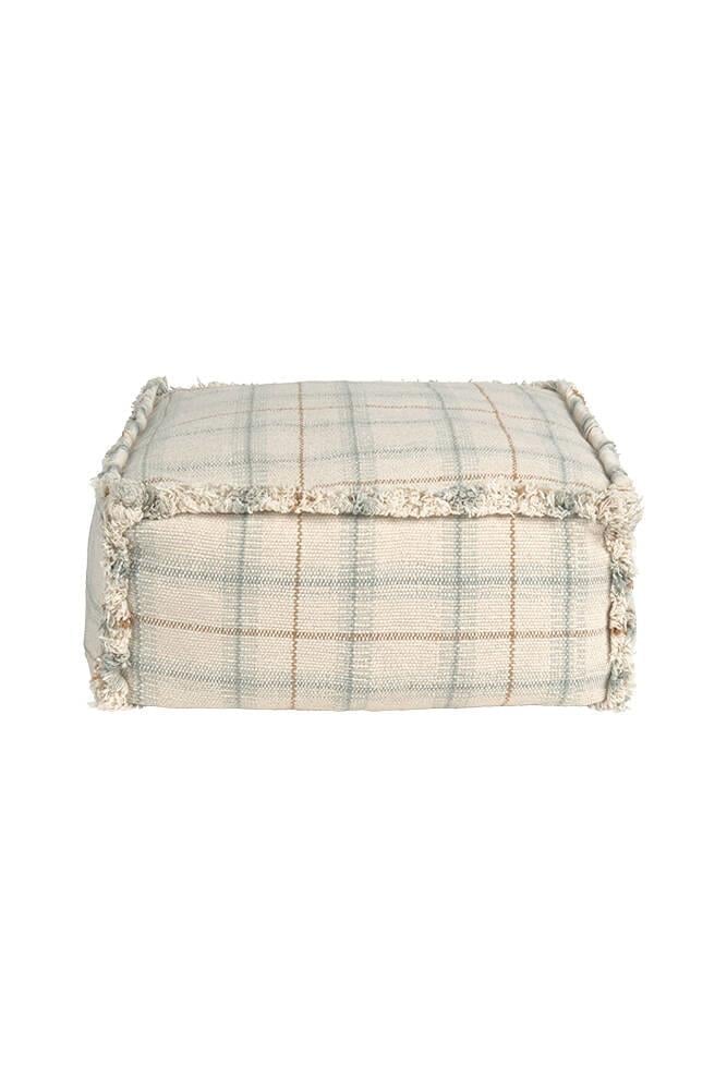 Lorena Canals Çocuk Odası Pufu, Tartan Blue Sage Kategorisiz Lorena Canals