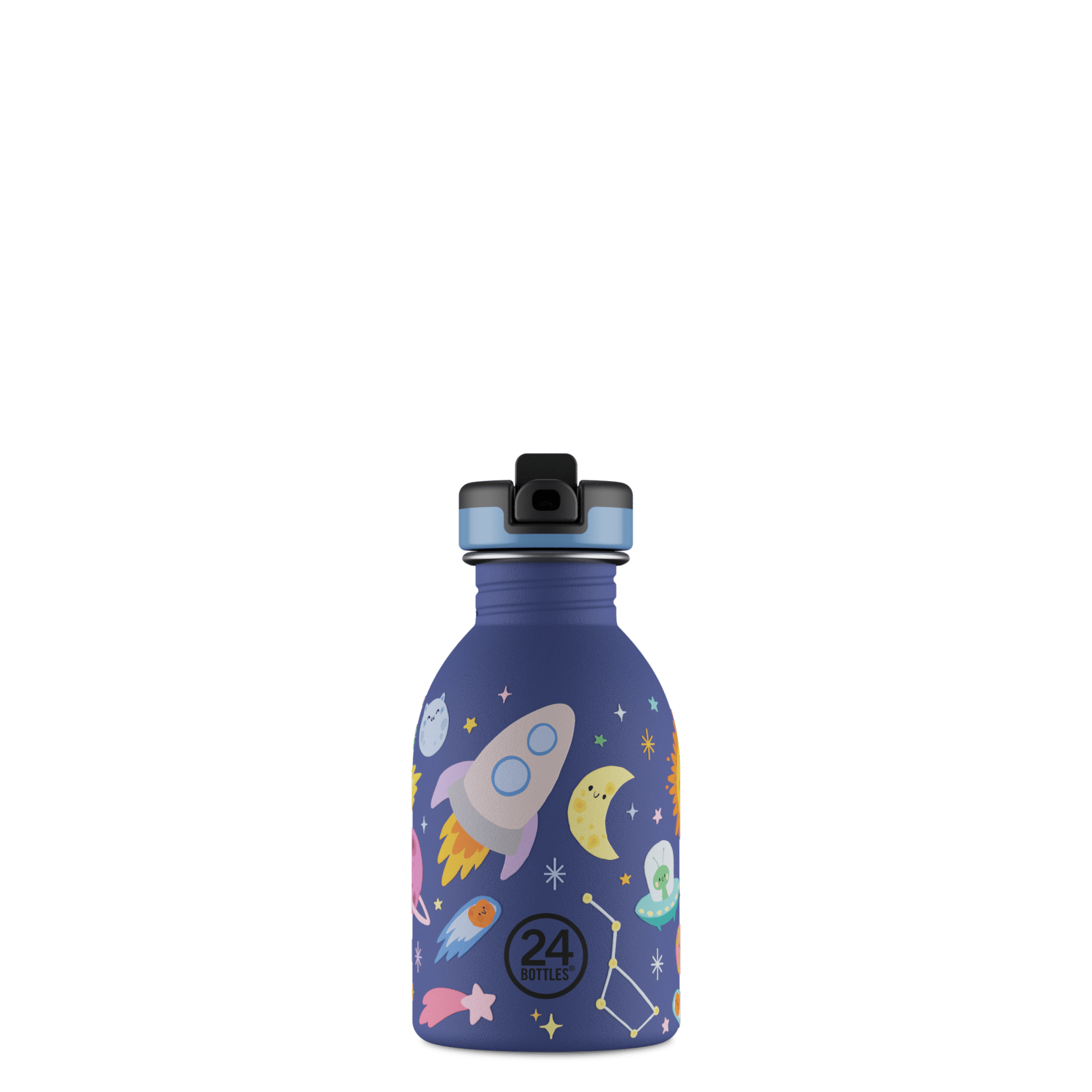 24Bottles Kids Bottle Pipetli Paslanmaz Çelik Çocuk Su Matarası 250 ml, Space Friends Kategorisiz 24Bottles