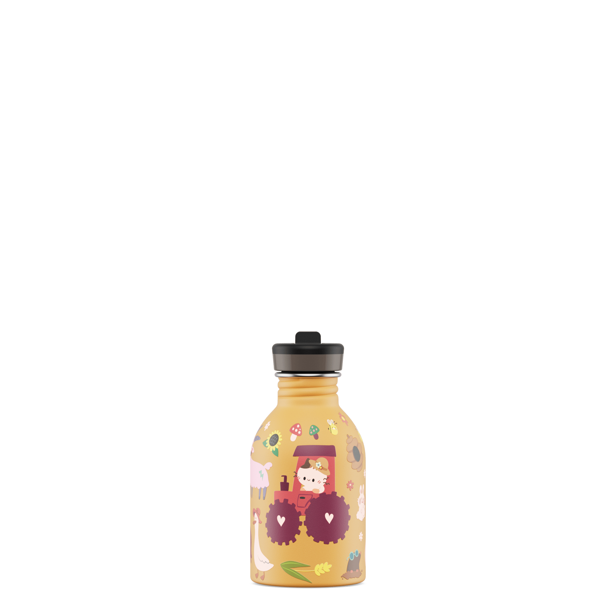 24Bottles Kids Bottle Pipetli Paslanmaz Çelik Çocuk Su Matarası 250 ml, Farm Friends Kategorisiz 24Bottles