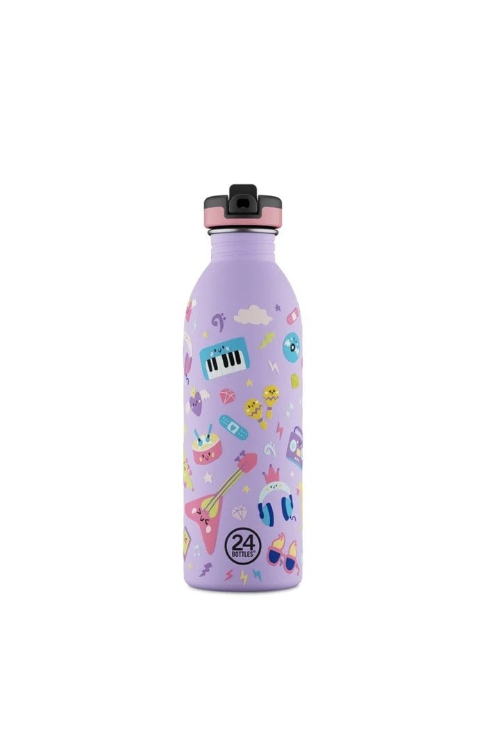 24Bottles Kids Bottle Pipetli Paslanmaz Çelik Çocuk Su Matarası 500 ml, Music Friends Kategorisiz 24Bottles