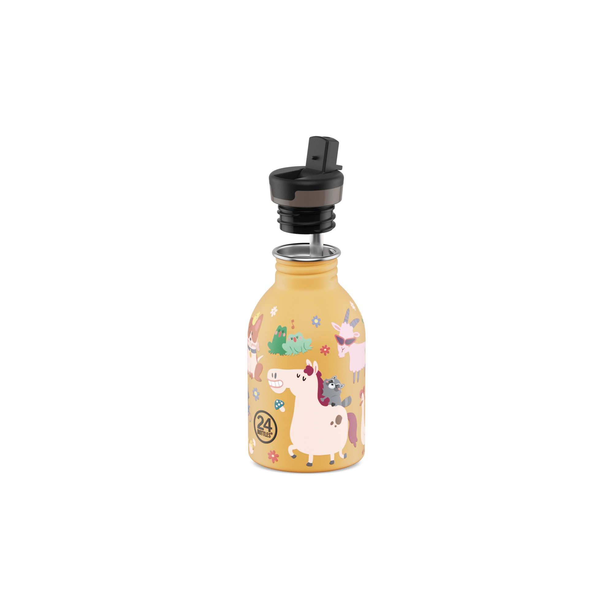 24Bottles Kids Bottle Pipetli Paslanmaz Çelik Çocuk Su Matarası 250 ml, Farm Friends Kategorisiz 24Bottles