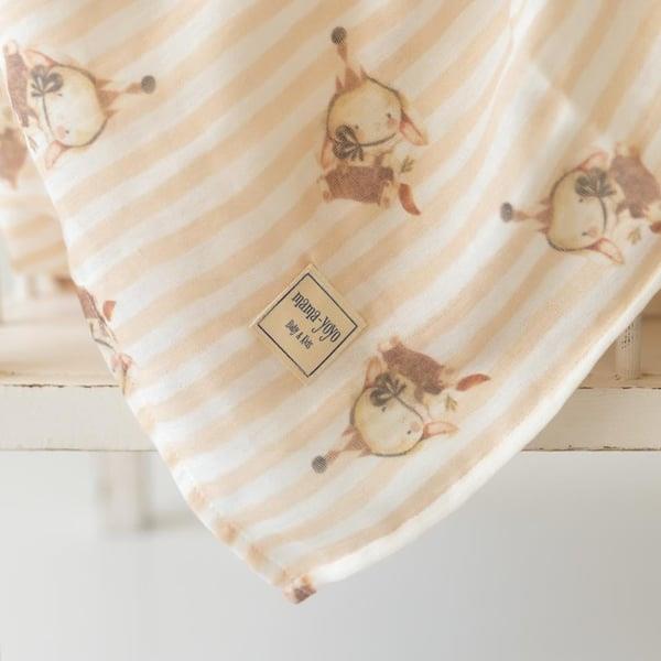 Çok Amaçlı Organik Müslin Örtü - Tavşan Desenli Kategorisiz Mama Yoyo
