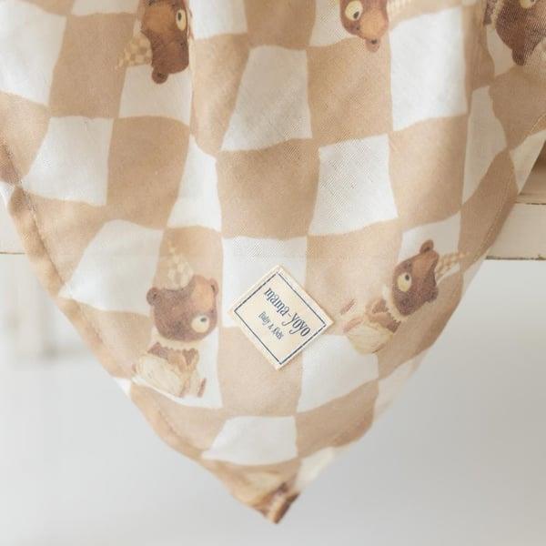 Çok Amaçlı Organik Müslin Örtü - Ayı Desenli Kategorisiz Mama Yoyo