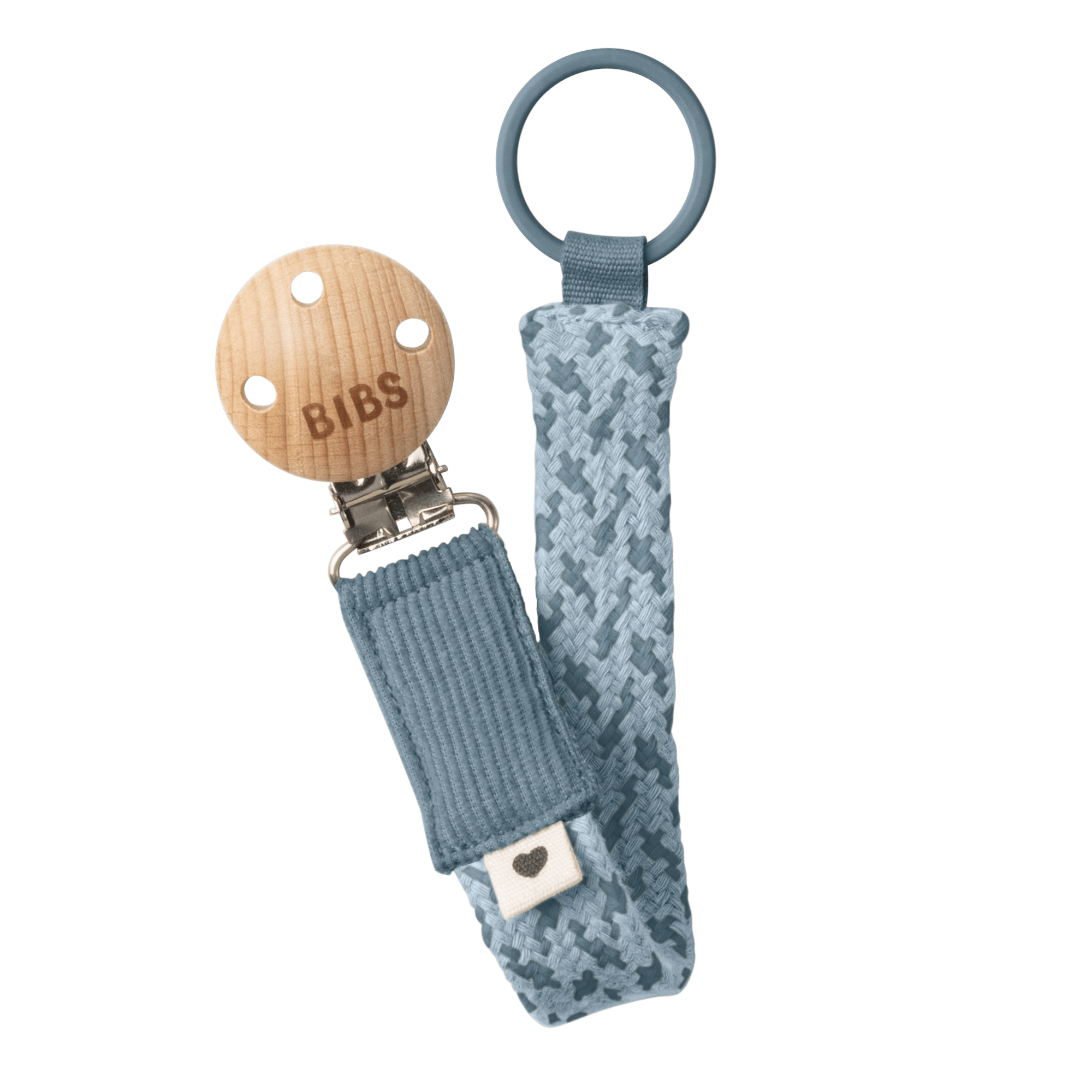 Bibs Paci Braid - Emzik Askısı / Petrol-Baby Emzik Bibs