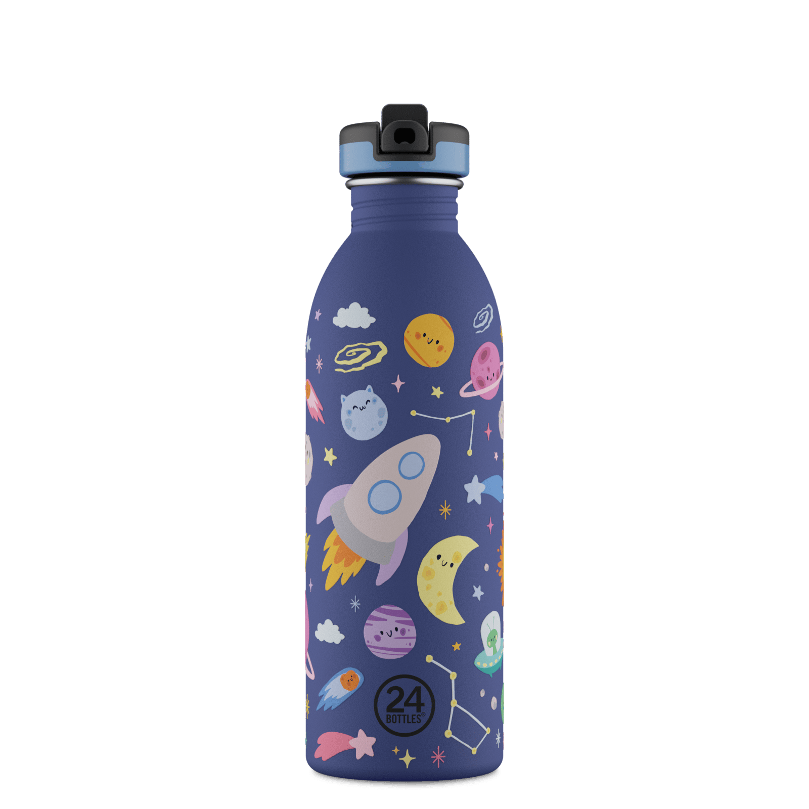 24Bottles Kids Bottle Pipetli Paslanmaz Çelik Çocuk Su Matarası 500 ml, Space Friends Kategorisiz 24Bottles