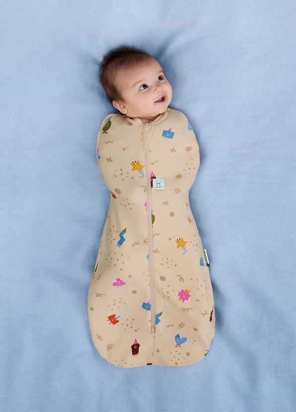 Ergopouch Organik Pamuklu Kundak (1.0 TOG) Birthday Blobs Uyku Tulumları Ergopouch