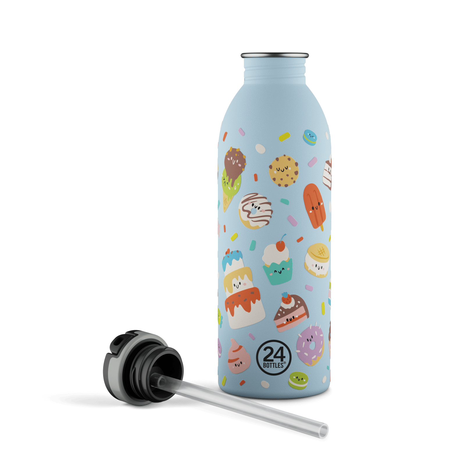 24Bottles Kids Bottle Pipetli Paslanmaz Çelik Çocuk Su Matarası 500 ml, Sweet Friends Kategorisiz 24Bottles