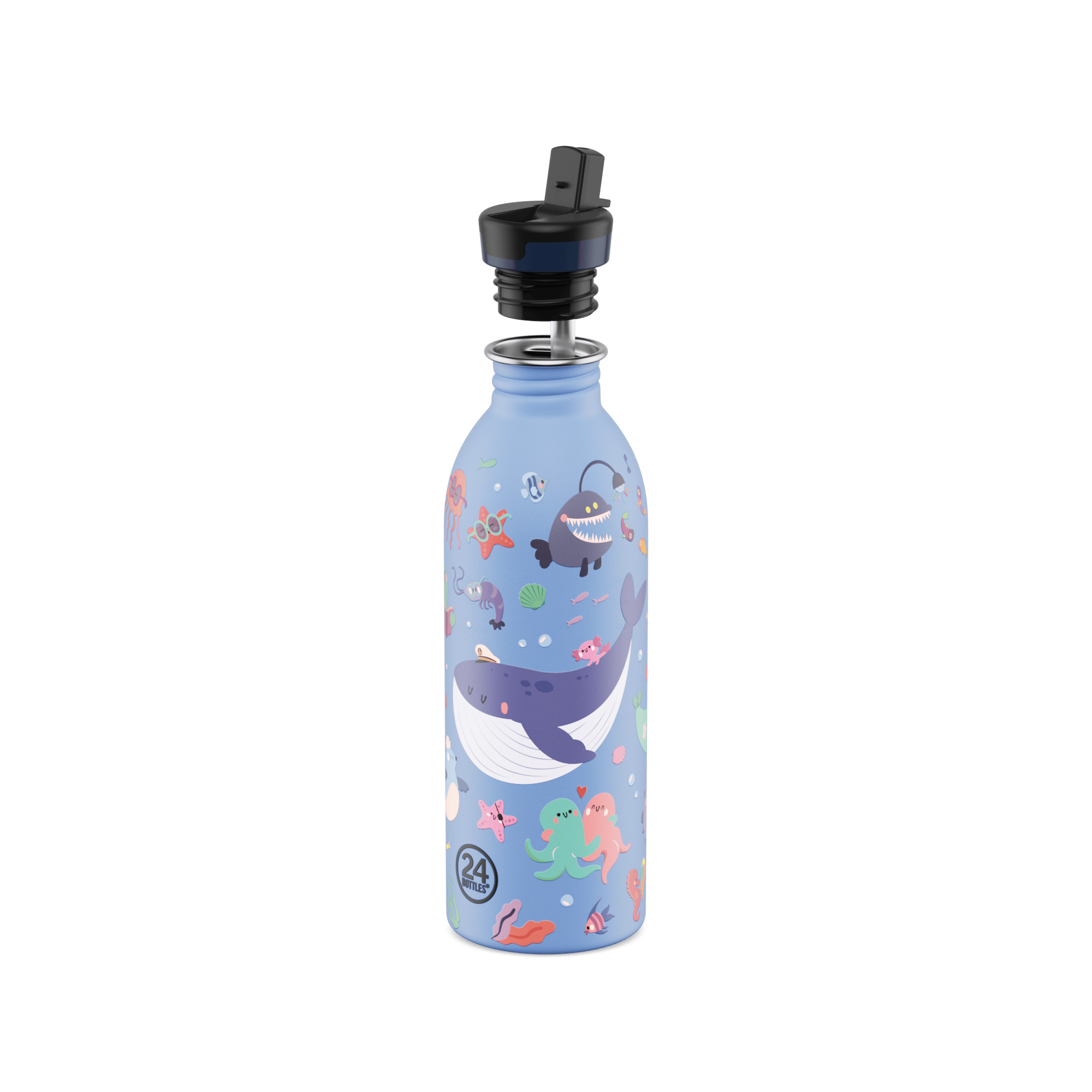 24Bottles Kids Bottle Pipetli Paslanmaz Çelik Çocuk Su Matarası 500 ml, Ocean Friends Kategorisiz 24Bottles