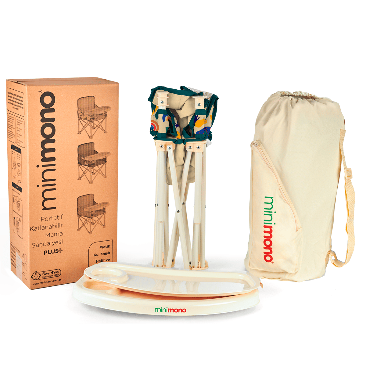 Minimono Plus Portatif  Mama Sandalyesi, Tropik Kategorisiz Minimono