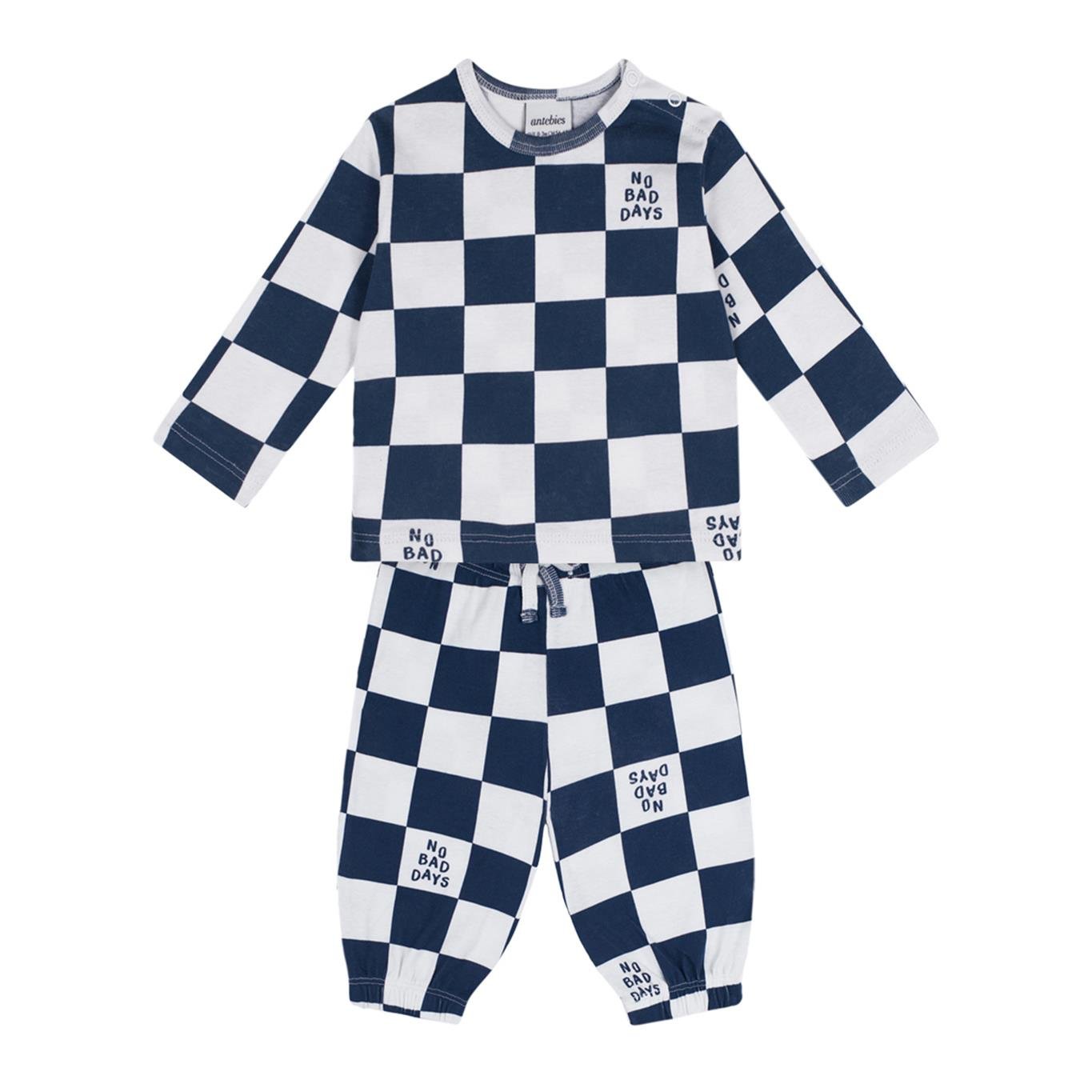 Lacivert No Bad Days Uzun Kollu Tshirt Pantolon Se Kategorisiz Antebies