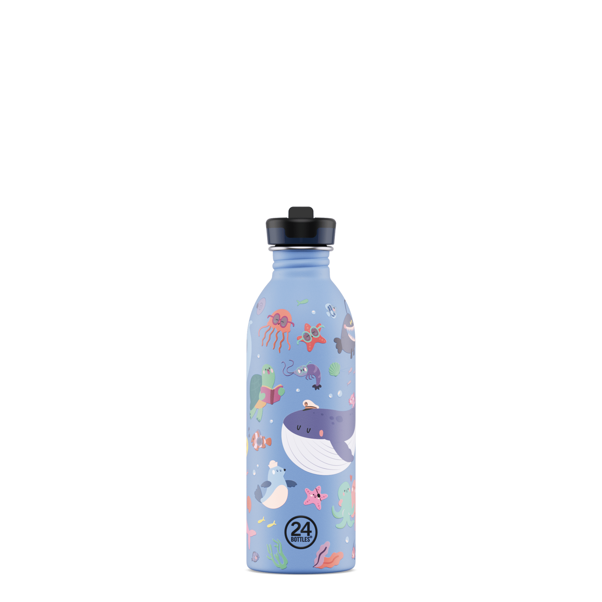 24Bottles Kids Bottle Pipetli Paslanmaz Çelik Çocuk Su Matarası 500 ml, Ocean Friends Kategorisiz 24Bottles