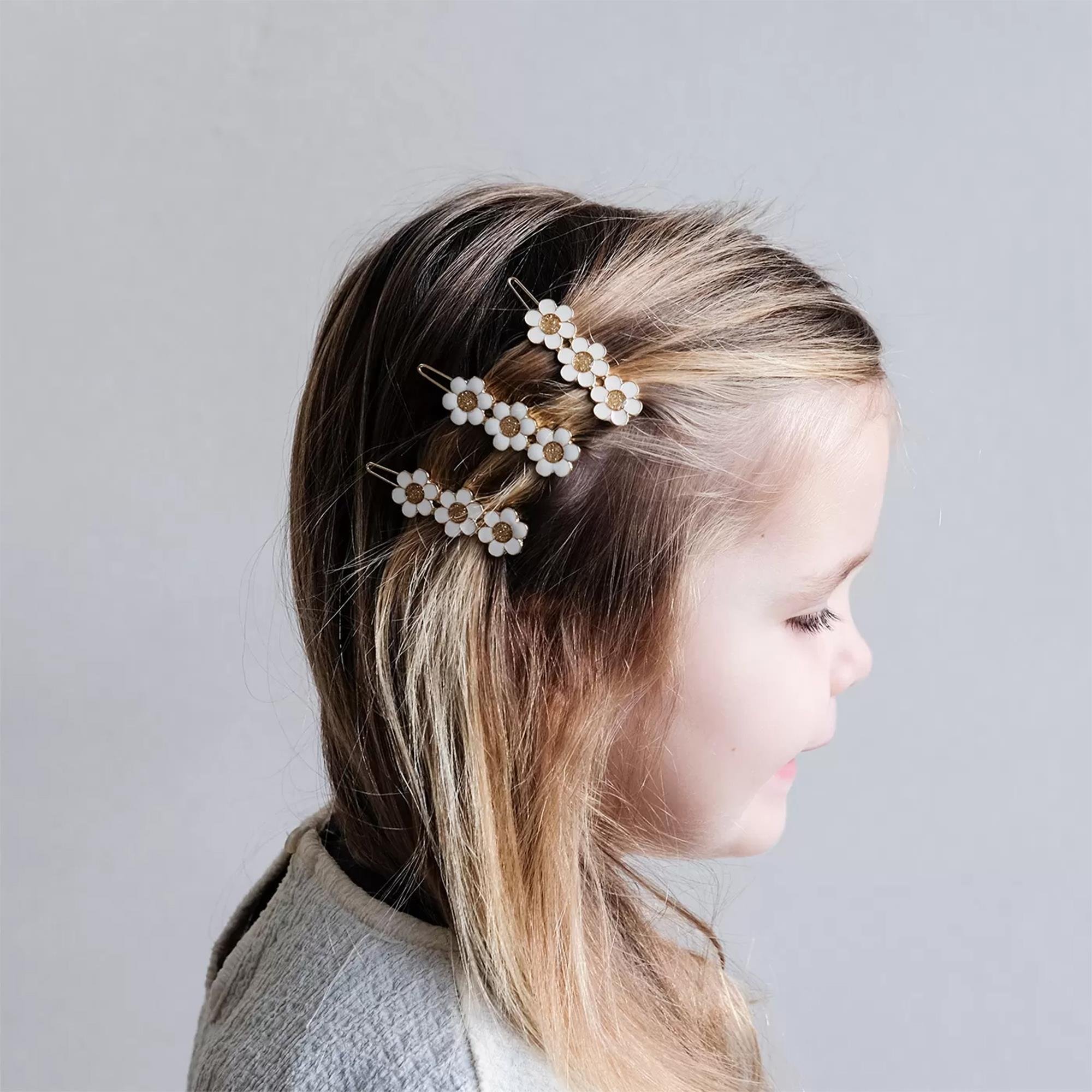 Mimi & Lula Daisy Enamel Snap 4'lü Toka Saç Aksesuarları MIMI & LULA