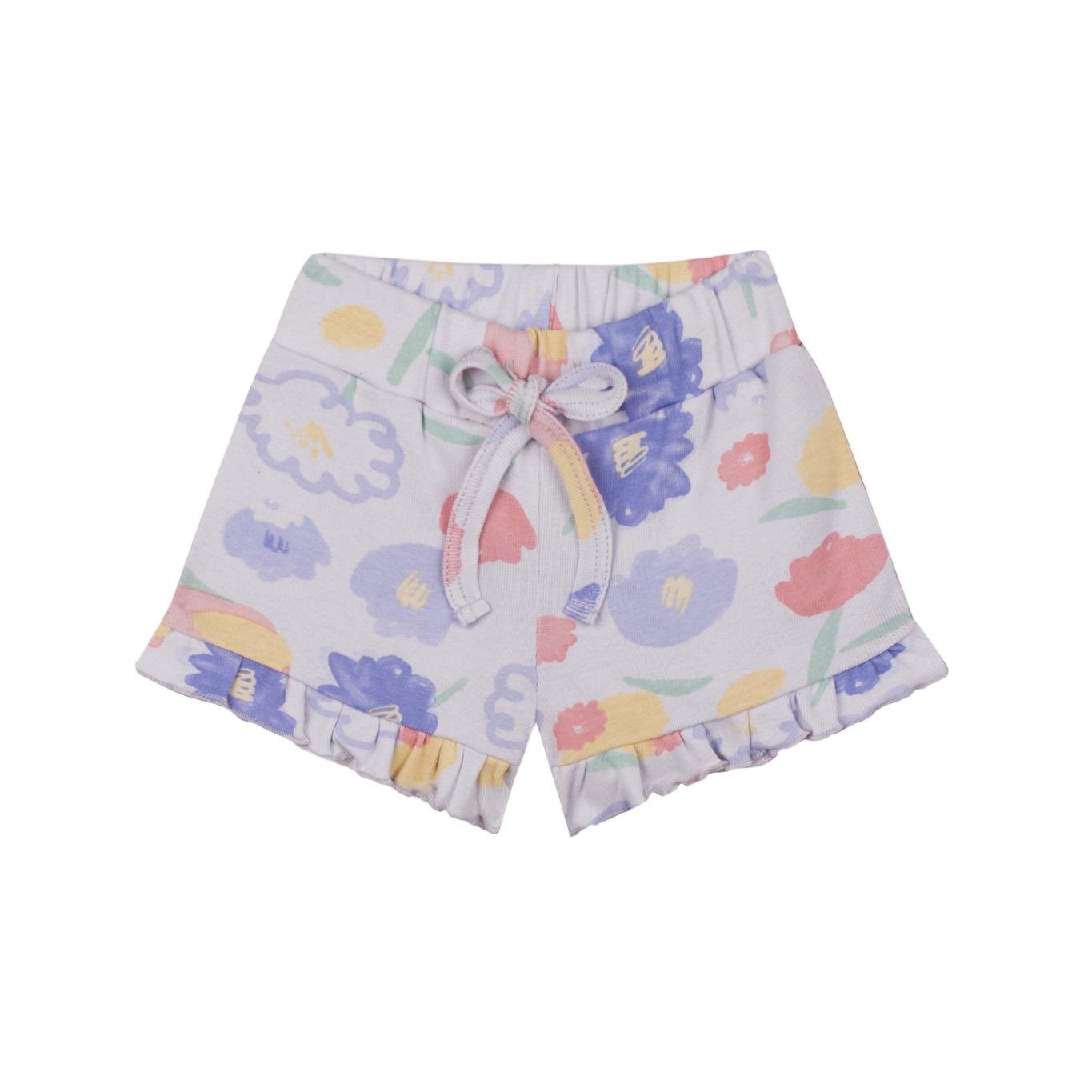 Suluboya Çiçek Şortlu Set Kategorisiz Antebies