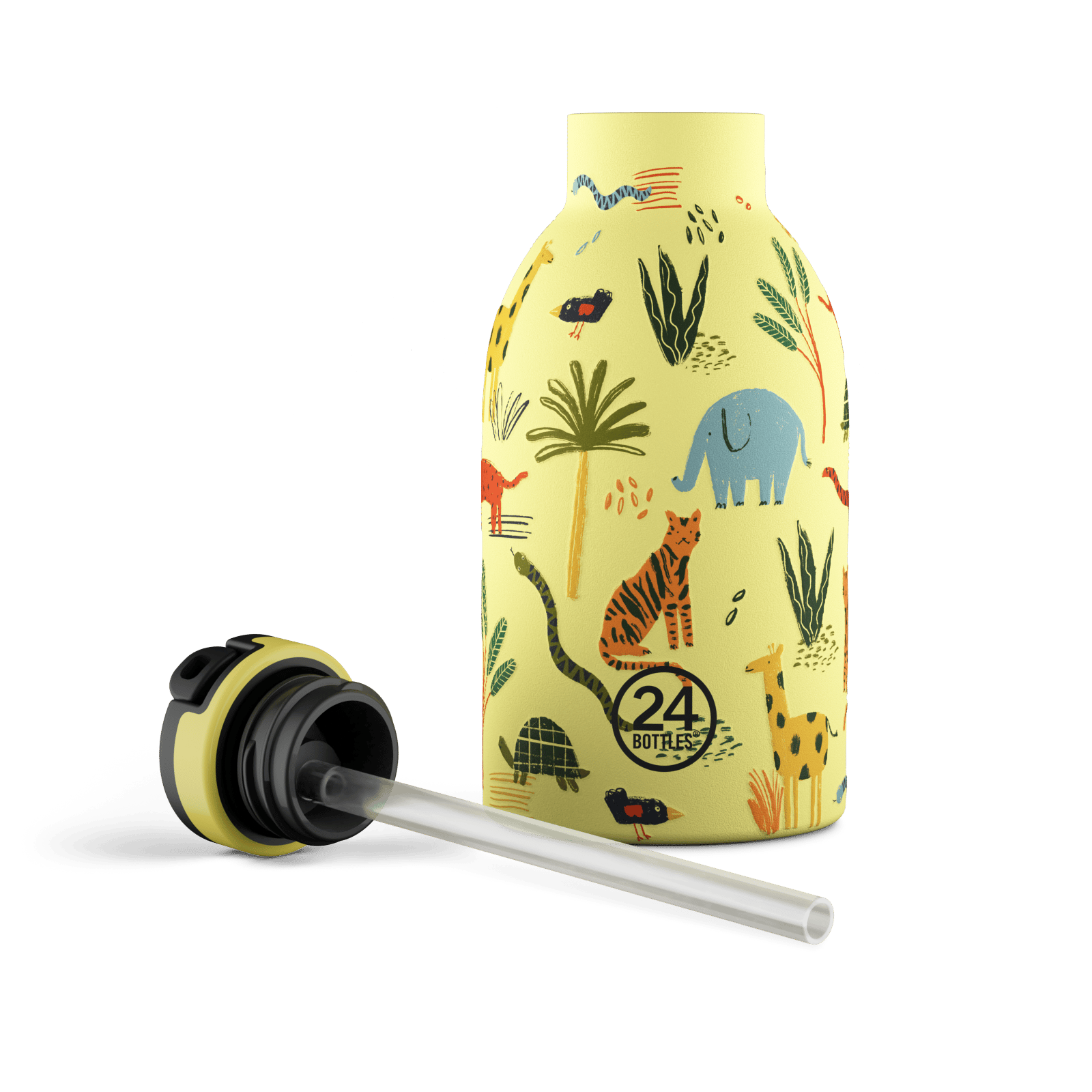 24Bottles Kids Bottle Pipetli Paslanmaz Çelik Termos 330 ml, Jungle Friends Kategorisiz 24Bottles
