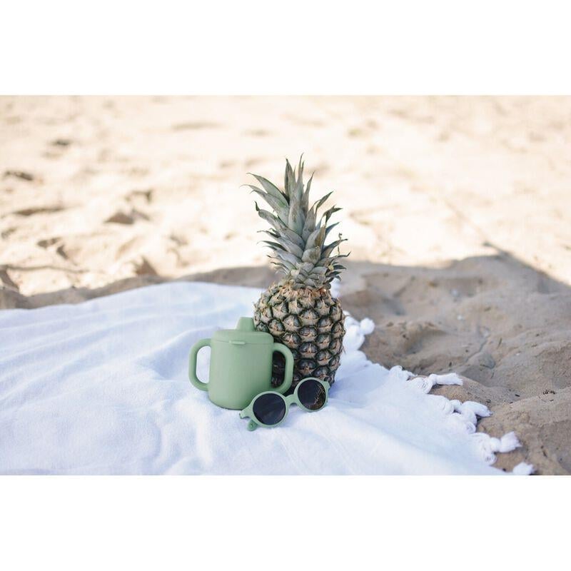 2 Kulplu Silikon Öğrenme Suluğu Sage Green Beslenme Beaba