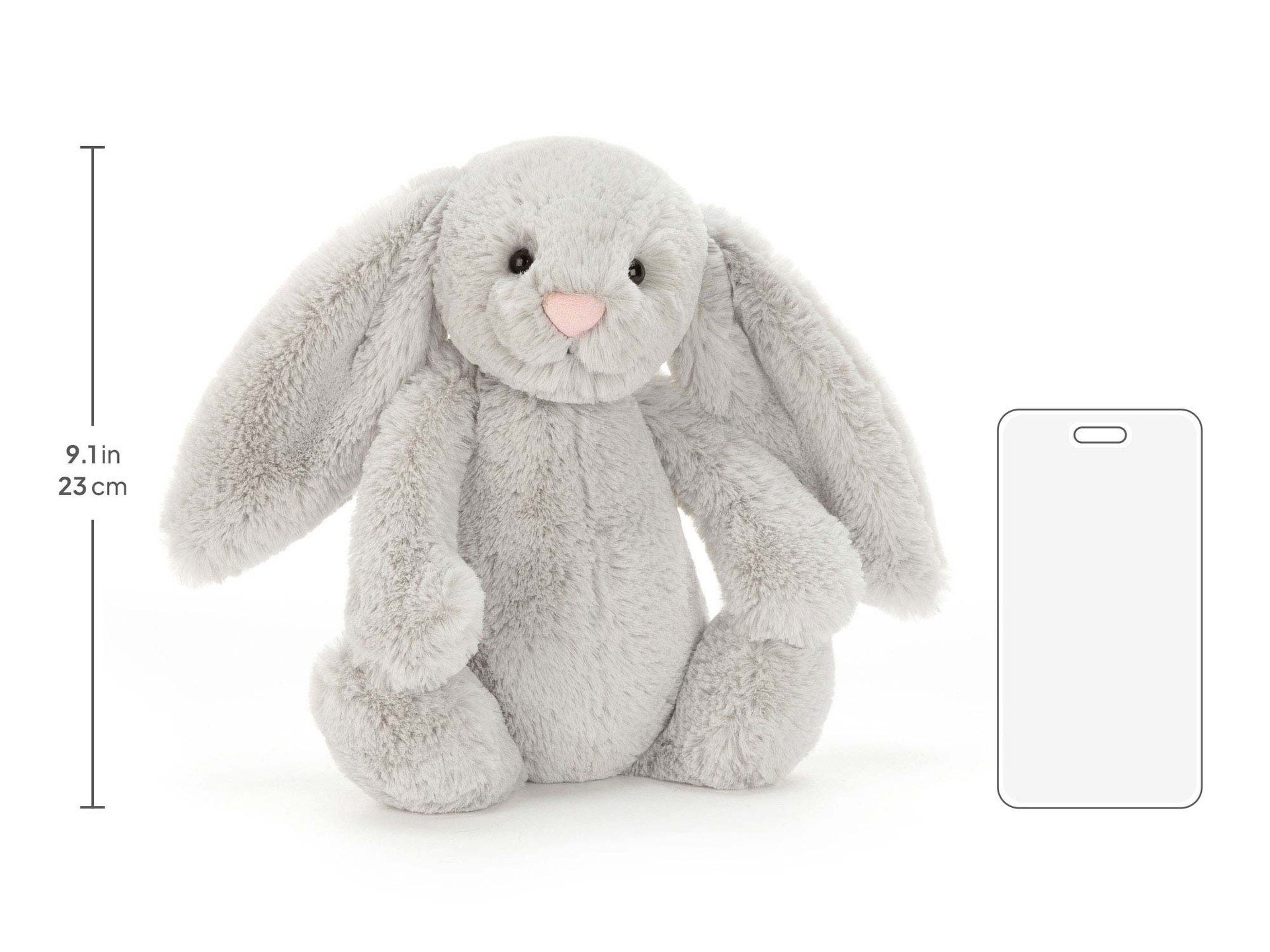 Jellycat Bashful Gri Tavşan Orta Boy 31 cm Peluş Oyuncaklar Jellycat