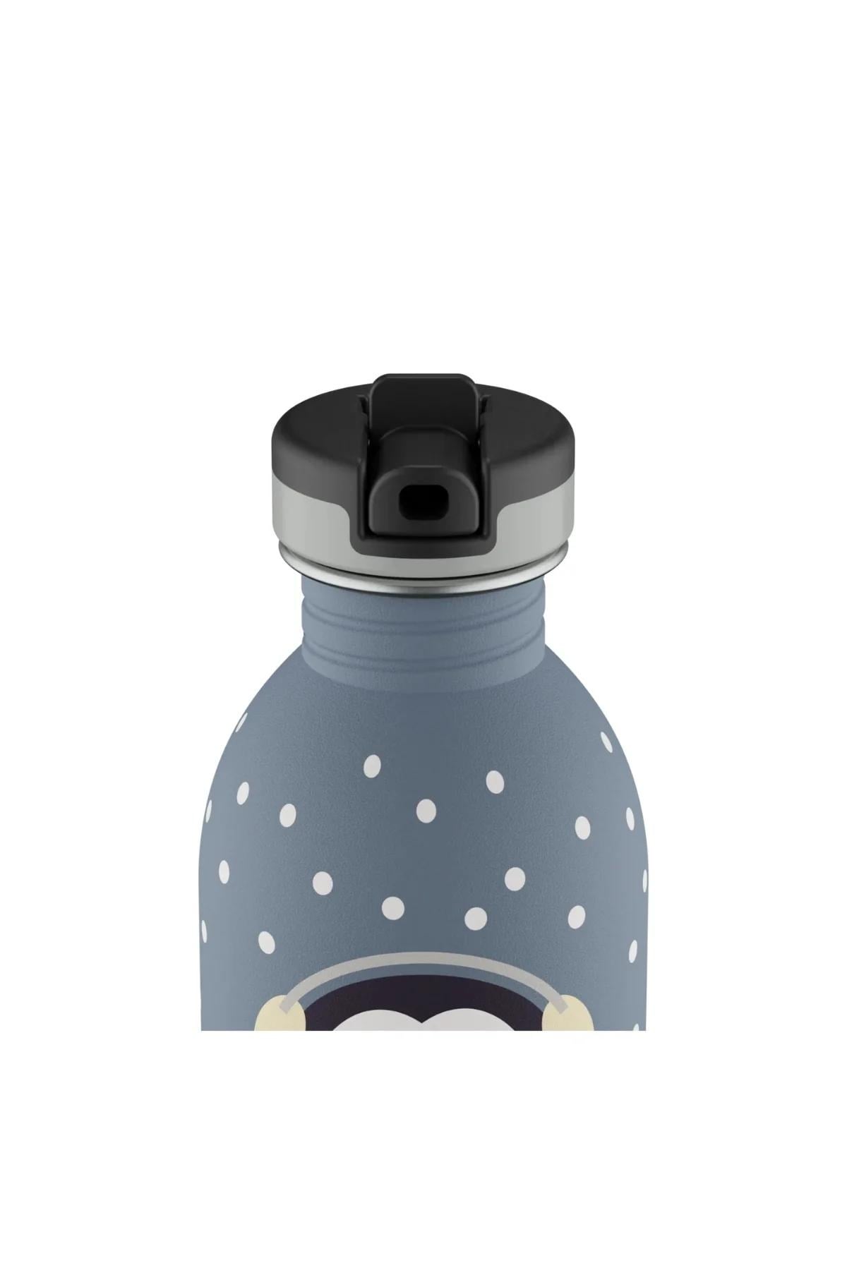 24Bottles Kids Bottle Paslanmaz Çelik Çocuk Su Matarası 250 ml, Happy Penguin Suluklar 24Bottles