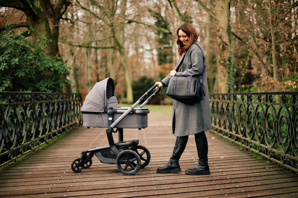 Mommy  Club Bag, Vegan Deri Siyah Mommy Bag Childhome