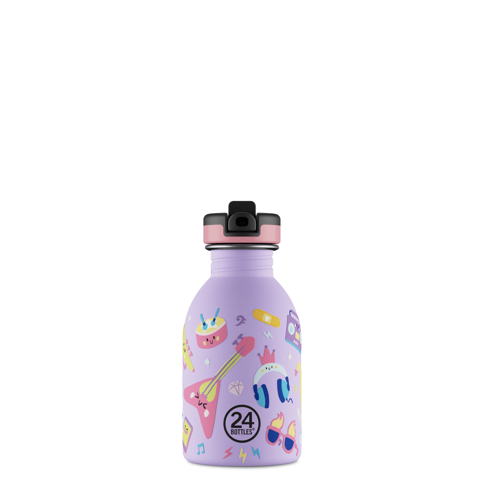 24Bottles Kids Bottle Pipetli Paslanmaz Çelik Çocuk Su Matarası 250 ml, Music Friends Kategorisiz 24Bottles
