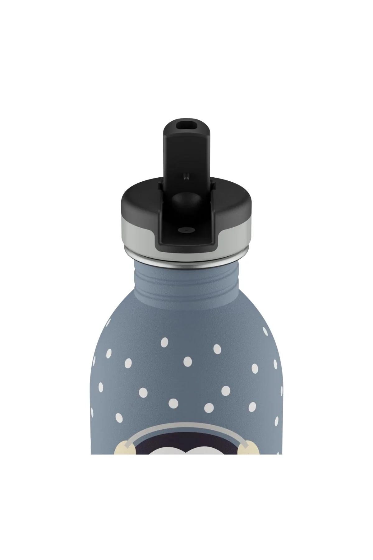 24Bottles Kids Bottle Paslanmaz Çelik Çocuk Su Matarası 250 ml, Happy Penguin Suluklar 24Bottles