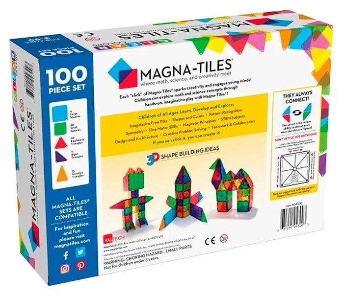 Magna-Tiles Clear Color 100 Parça Mıknatıslı Oyunlar Magna-Tiles