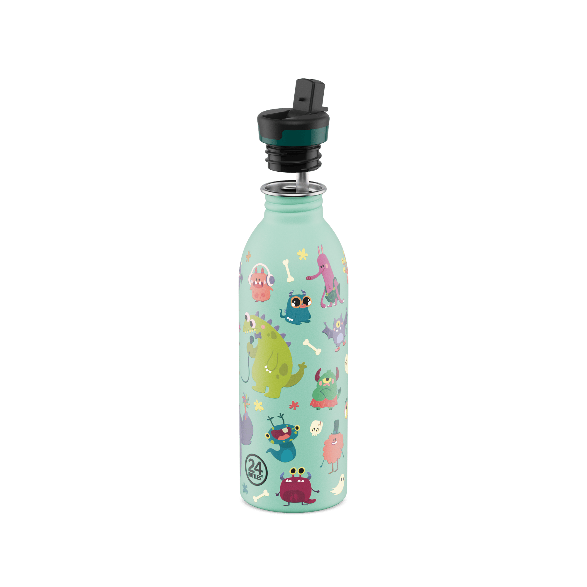 24Bottles Kids Bottle Pipetli Paslanmaz Çelik Çocuk Su Matarası 500 ml, Spooky Friends Kategorisiz 24Bottles