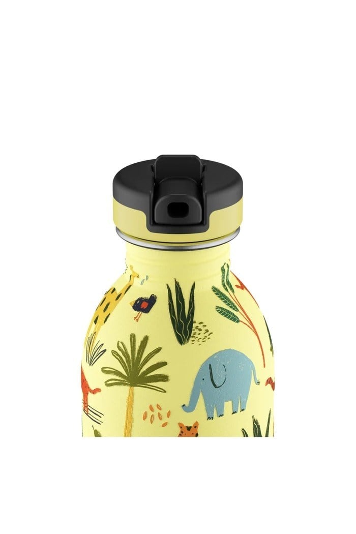 24Bottles Kids Bottle Paslanmaz Pipetli Çelik Çocuk Su Matarası 250 ml, Jungle Friends Kategorisiz 24Bottles